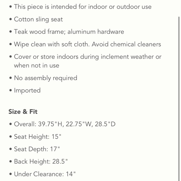 Clare V folding chair (Shipable)!!! * - Picture 5 of 8